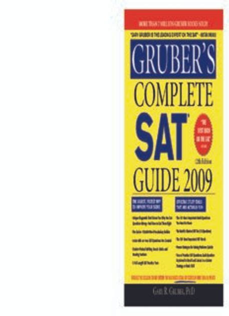 Grubers complete sat guide 2009 grubers complete sat guide 12th edition. - Evidence based applied sport psychology a practitioners manual.