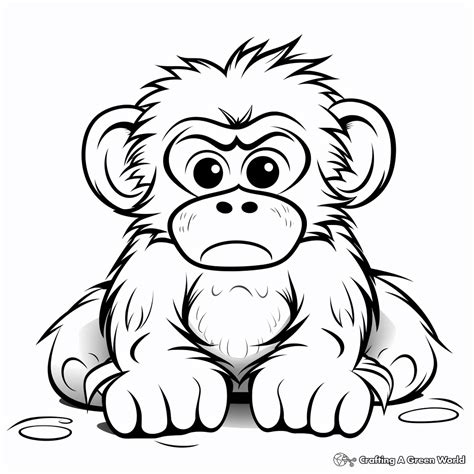 Grumpy Monkey Coloring Pages