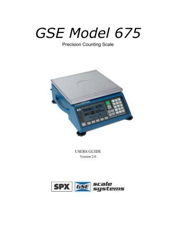Gse scale systems model 450 manual. - Manual estrada 6 - egb 2b0 ciclo- c/repuesto obsequ.