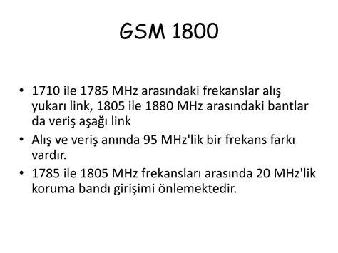 Gsm frekansları