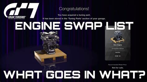 Gt7 engine swap guide. For the experienced GT7 racer it's a shortcut/time saving tool that will put you straight in the right area of a good tune to work from. The gear ratio calculator is a bonus for all to enjoy giving you the ultimate ratio for the power band of every car! Download a copy and get ahead! www.gt7tuningcalculator.co.uk. 