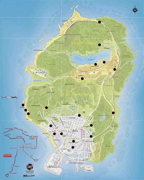 GTA 5 Interactive Map - Collectibles, Stunts, Easter Eggs, Online Properties, Action Figures & more! Use the progress tracker to get 100%! 