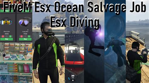 Gta V FiveM Esx Ocean Salvage Job and Esx Diving