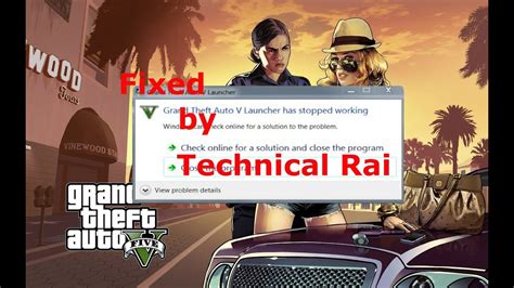 Gta V Launcher has stopped working[Fixed] - YouTube