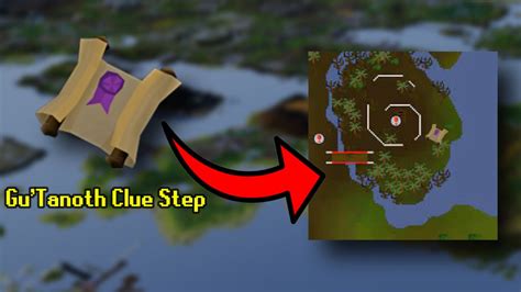 For clues related to a specific clue scroll, see Treasure Trails/Full guide. ... At the south-western side of Gu'Tanoth is a cave; enter this cave, and you will end up on the island. ... Small island located north-east of Mos Le'Harmless, .... 