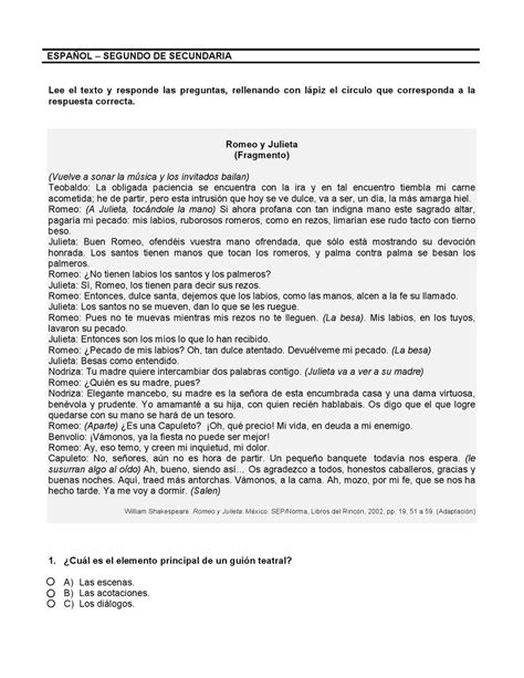 Guía de anticipación de romeo y julieta respuestas. - Mazda mx3 1992 1996 parts manual.