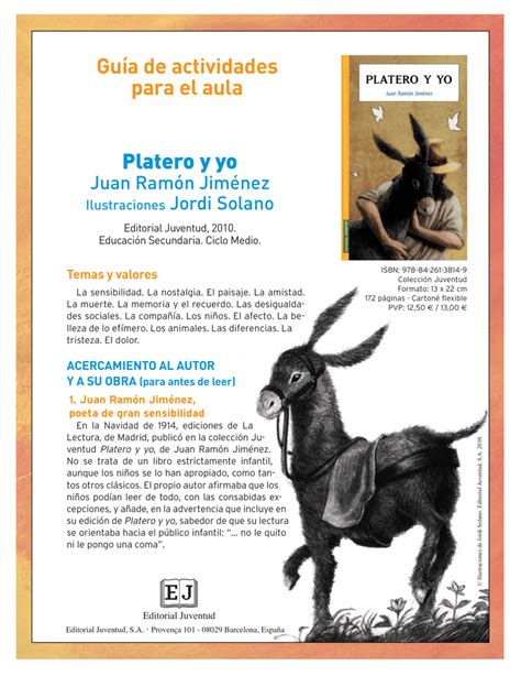 Guía de lectura de platero y yo. - How ecosystems change review guide directed.