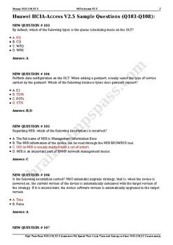 Guaranteed H35-210_V2.5 Questions Answers