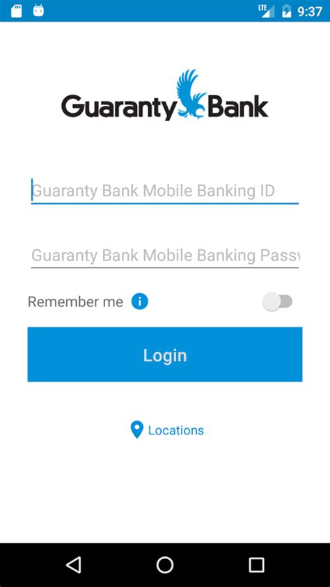 Guaranty bank online banking app. Details of Guaranty Bank's Free Banking App: Stay on top of your finances 24/7. Free, convenient and fast. Perform your most important banking tasks: Check balances. View account activity. Transfer funds between accounts. Search for the nearest ATM or branch. Deposit checks with mobile check deposit*. 