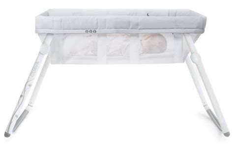 Guava bassinet. The Lotus travel crib sets up in 15 seconds, packs into a backpack and is non-toxic. 