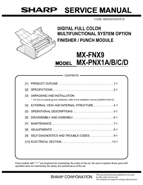 Guida alle parti di sharp mx fnx9. - Service repair manual isuzu dmax 2013.