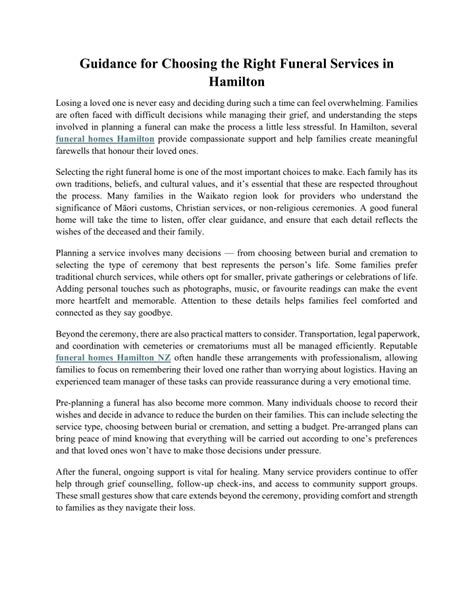 Guidance On Funeral Services For Same