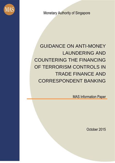 Guidance on AML CFT controls in trade finance and …