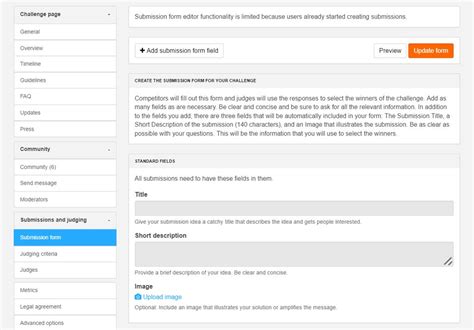 Guide How to Use the Submission Form section HeroX
