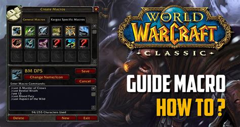 Guide How to make macros in WoW Classic 101