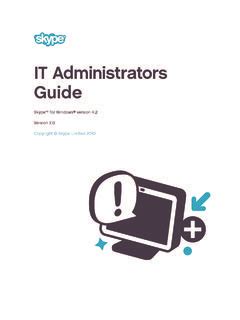 Guide It Administrators Skype