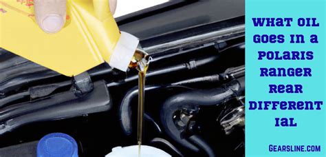 Guide Of What oil goes in a Polaris Ranger Rear Differential