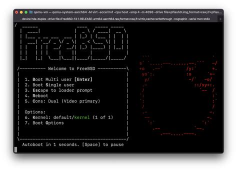 Guide Run FreeBSD 13.1RELEASE for ARM64 in QEMU on Apple Silicon Mac