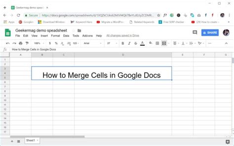Guide about Merge Cells in Google Spreadsheet [How to]
