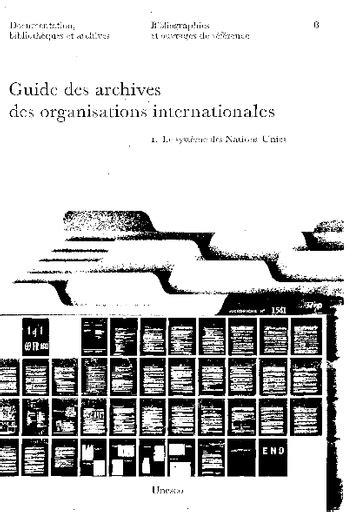 Guide des archives des unions internationales à montréal. - Manuale di addestramento di bethel sozo.