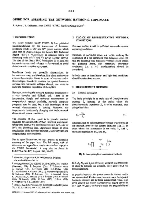 Guide for assessing the network harmonic impedance. - La jeunesse d'octave feuillet (1821-1890) d'après une correspondance inédite.