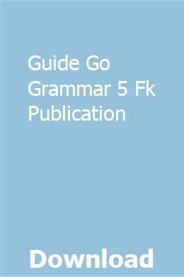 Guide go grammar 5 fk publication. - Feldführer zu den vögeln von costa rica durch richard garrigues.