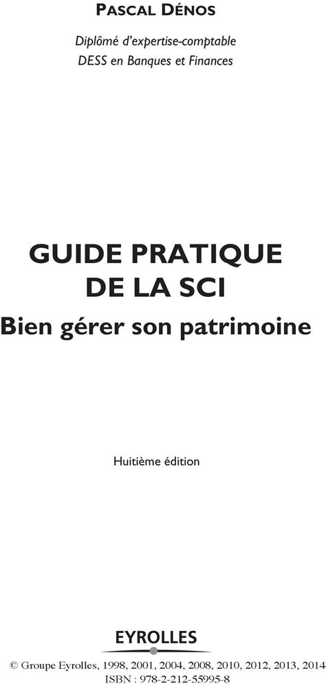 Guide pratique de la sci bien ga rer son patrimoine. - Manuale di servizio panasonic camera camera wv cs854.