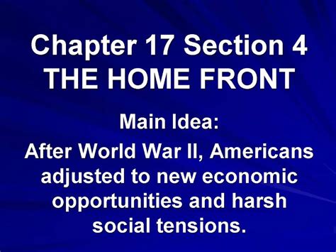 Guide section 4 the home front. - Briggs stratton vanguard twin cylinder ohv engine workshop service repair manual.