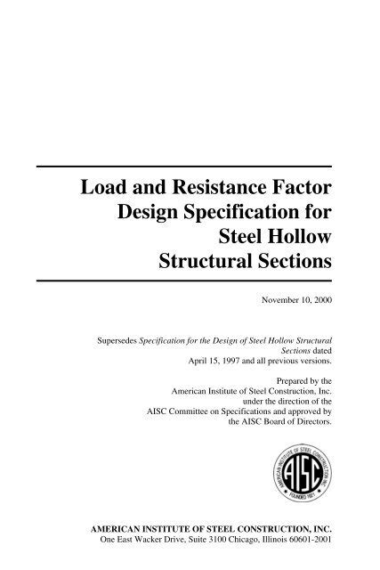 Guide specifications for alternate load factor design procedures for steel. - Manual for hesston 1007 disc mower.