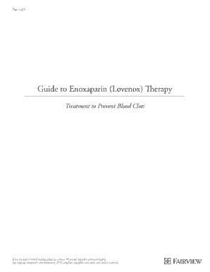 Guide to Enoxaparin (Lovenox) Therapy