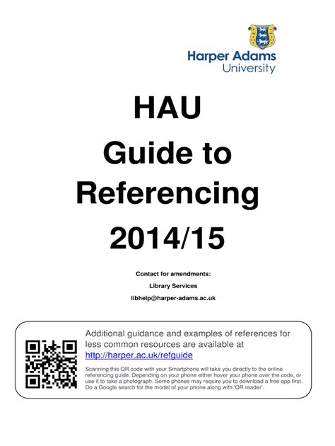 Guide to Referencing - Harper Adams University