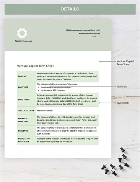 Guide to VC Term Sheet