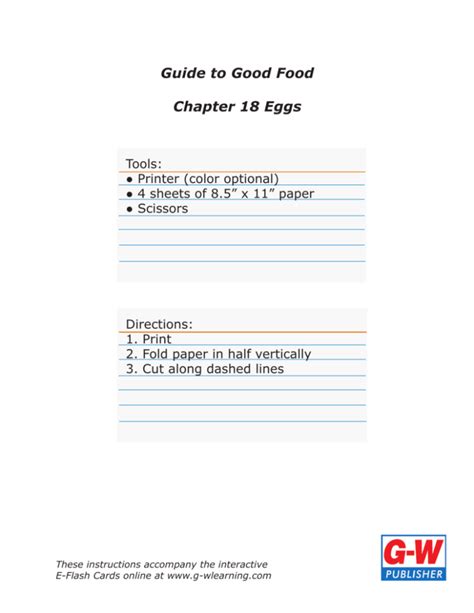Guide to good food chapter 18 eggs. - Briggs and stratton micro engine repair manual download.