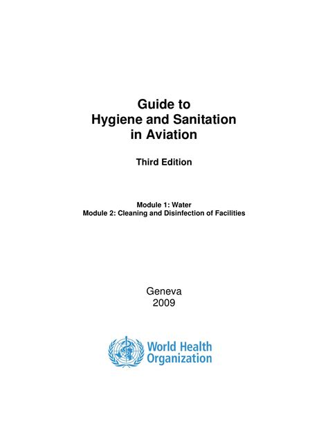 Guide to hygiene and sanitation in aviation by world health organization. - Operations management 10th edition mcgrawhill solutions manual.