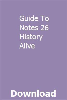 Guide to notes 26 history alive. - Vw golf gti tdi 150 service manual.