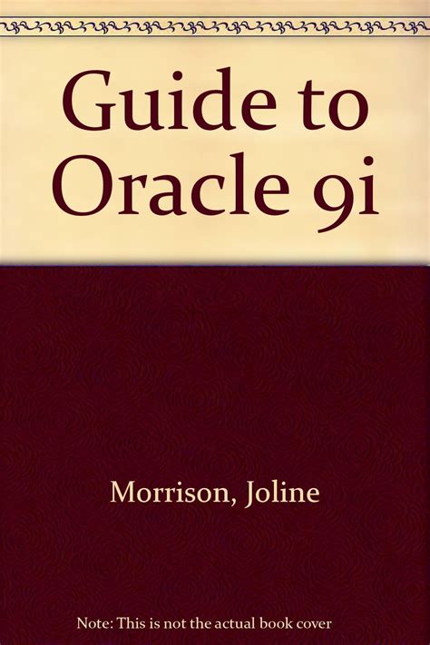 Guide to oracle 9i joline morrison. - Westfalia separator manual model da30 12 016.