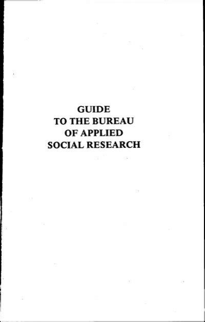 Guide to the bureau of applied social research by judith s barton. - Owners manual for 2002 honda foreman.