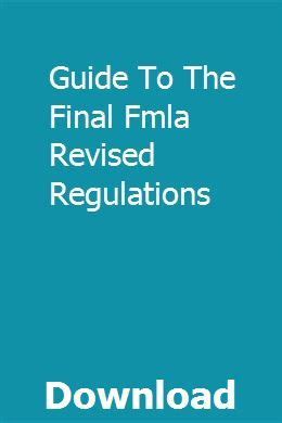 Guide to the final fmla revised regulations. - Kawasaki zrx1200r 2006 repair service manual.