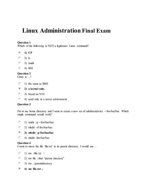 Guide to unix using linux final exam. - Preparing for psi real estate examination a guide for success.