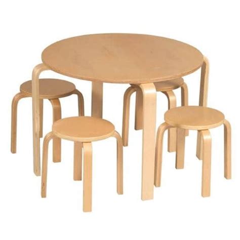 Guidecraft Nordic Table and Natural Chairs Set - Overstock