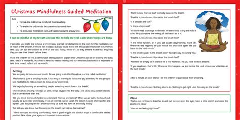 Guided Meditation Script Christmas