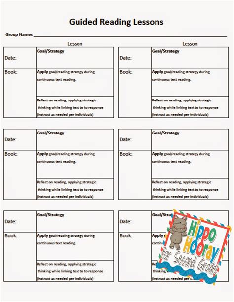 Guided Reading Lesson Planning and Note Taking Guided reading lesson
