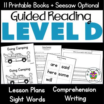 Guided Reading Level D Printable Books