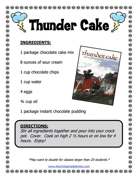 Guided lesson plan for thunder cake. - Toyota repair manual engine 2tz fe.