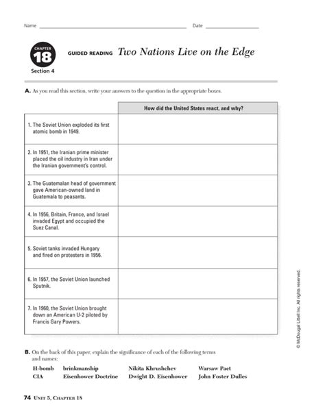 Guided reading two nations live on the edge answer key. - Solutions manual for lang s linear algebra by rami shakarchi.