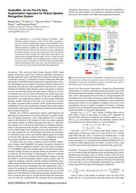 GuidedMix: An on‐the‐fly data augmentation approach for robust speaker …