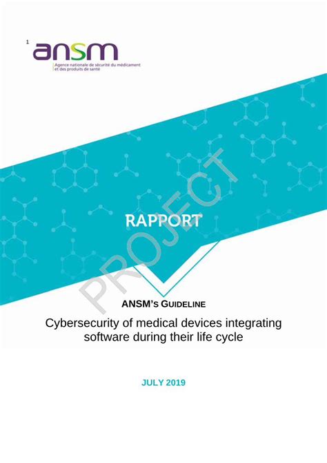 Guideline on Cybersecurity from ANSM French Competent Authority