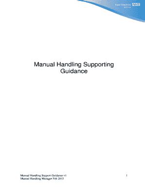 Guidelines Nhs Handling Manual