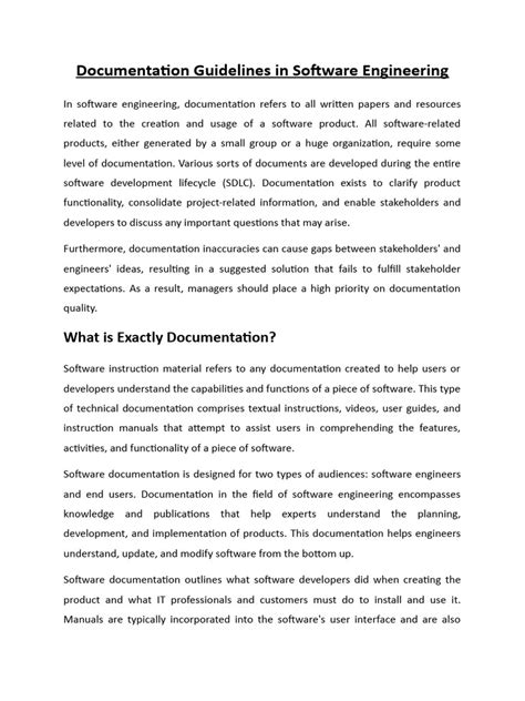 Guidelines Software Documentation