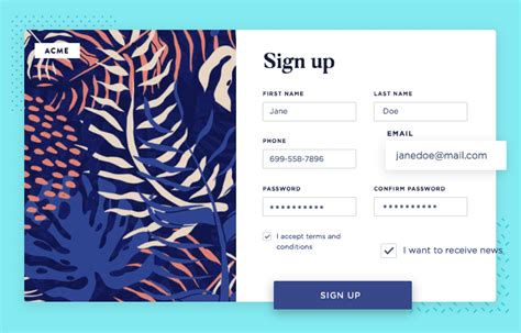 Guidelines for awesome web form design Justinmind
